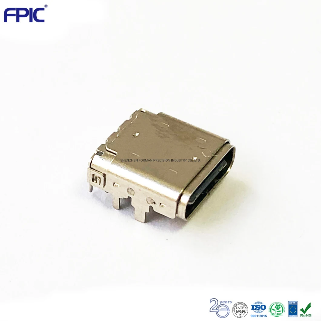 Shenzhen New Design USB 3.1 C Socket Double Shielding Shell C Type Connectors