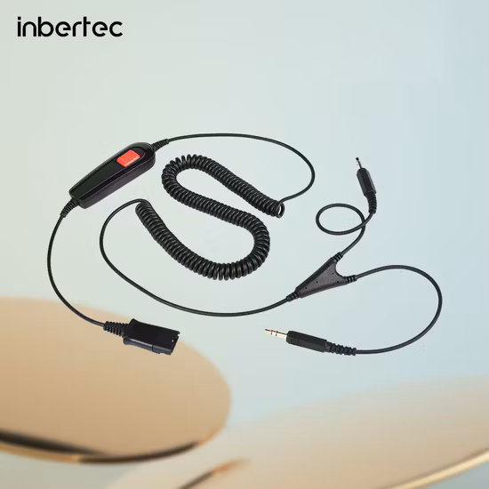 Cabo Plt Gn Qd para conector estéreo duplo de 3,5 mm com controle em linha