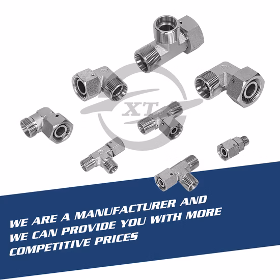 Adaptador de mangueira giratória métrica adaptador de aço hidráulico