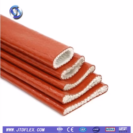 Mangueira de borracha de fibra de vidro com revestimento de silicone manga à prova de fogo