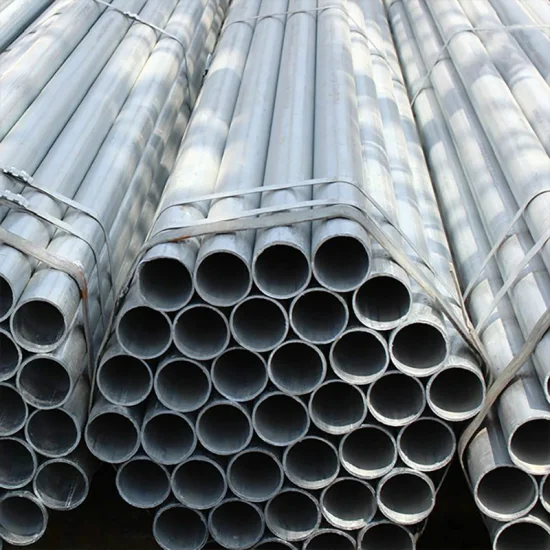 Tubo de aço revestido de zinco 2,5 polegadas Tubo de ferro preto Sch40 Tubo de aço galvanizado de baixo preço